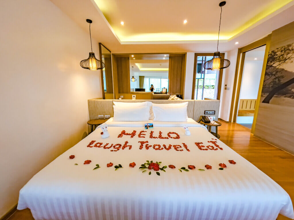 bed private pool villa wyndham grand phuket kalim bay phuket thailand - laugh travel eat