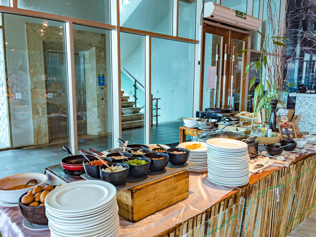 breakfast buffet wyndham grand phuket kalim bay phuket thailand - laugh travel eat