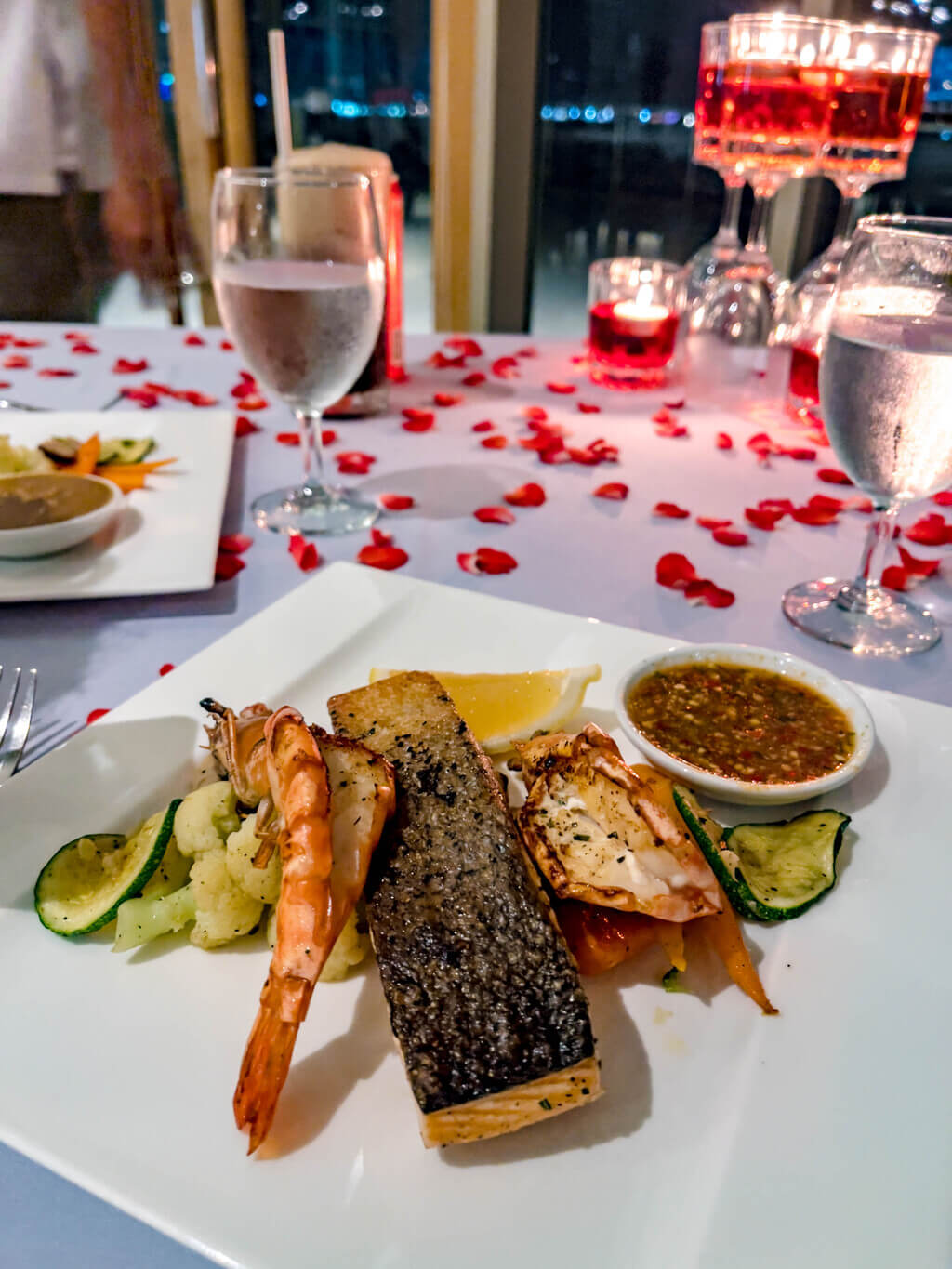 dinner at the latitude 98 wyndham grand phuket kalim bay phuket thailand - laugh travel eat