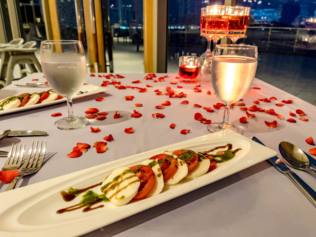 dinner at the latitude 98 wyndham grand phuket kalim bay phuket thailand - laugh travel eat