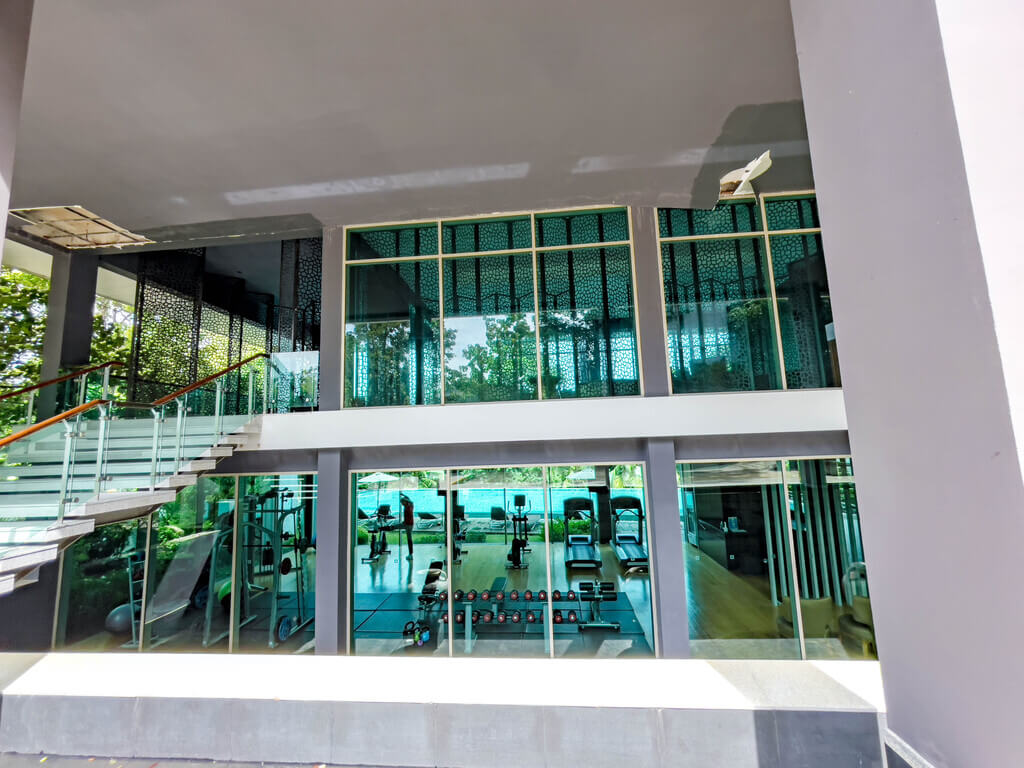gym by zana spa and main swimming pool wyndham grand phuket kalim bay phuket thailand - laugh travel eat