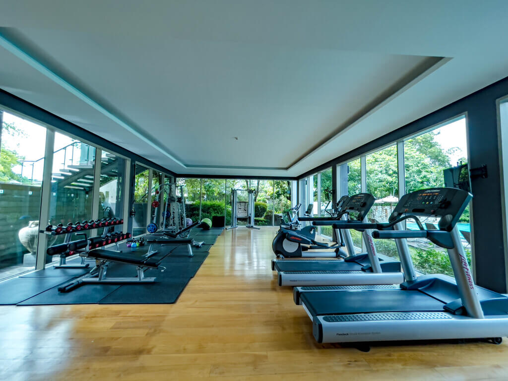 gym by zana spa and main swimming pool wyndham grand phuket kalim bay phuket thailand - laugh travel eat