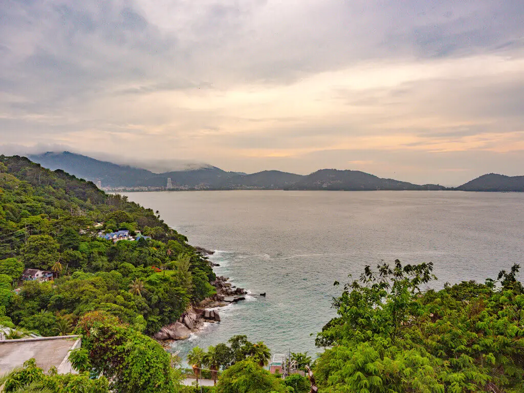 sunset from pool villa wyndham grand phuket kalim bay phuket thailand - laugh travel eat