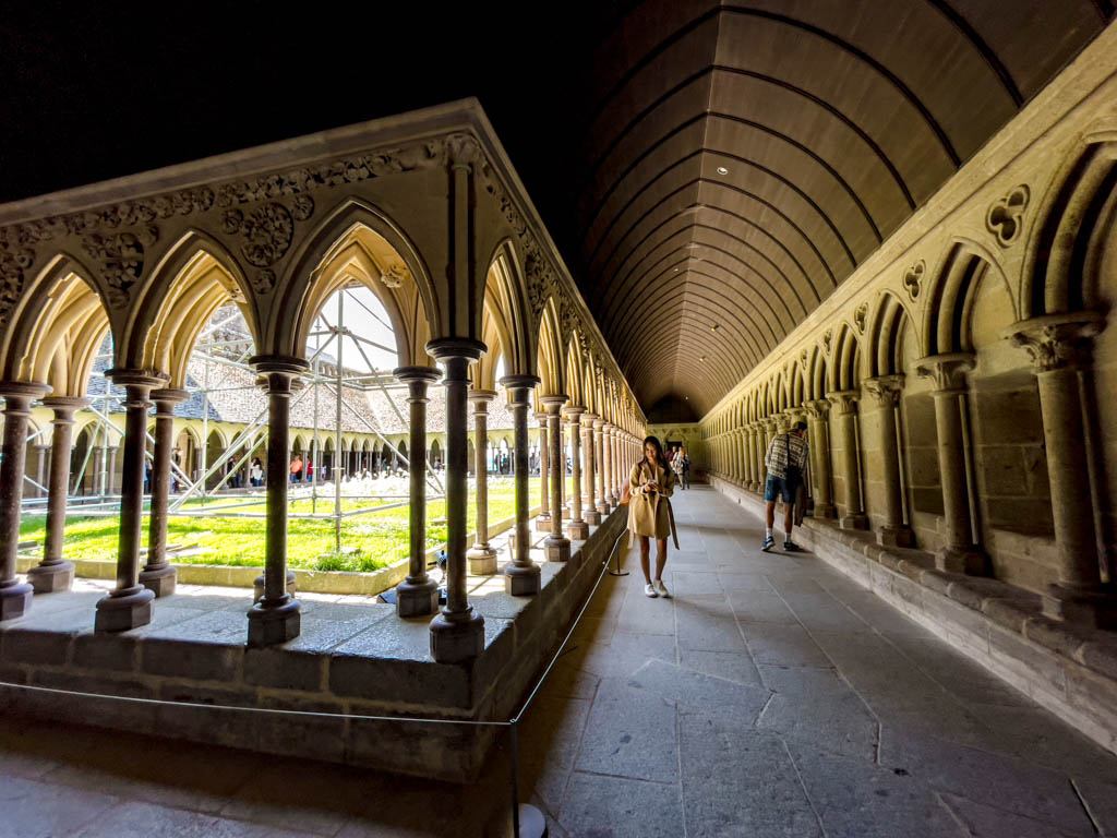 cloister mont saint michel abbey Normandy France - laugh travel eat-2