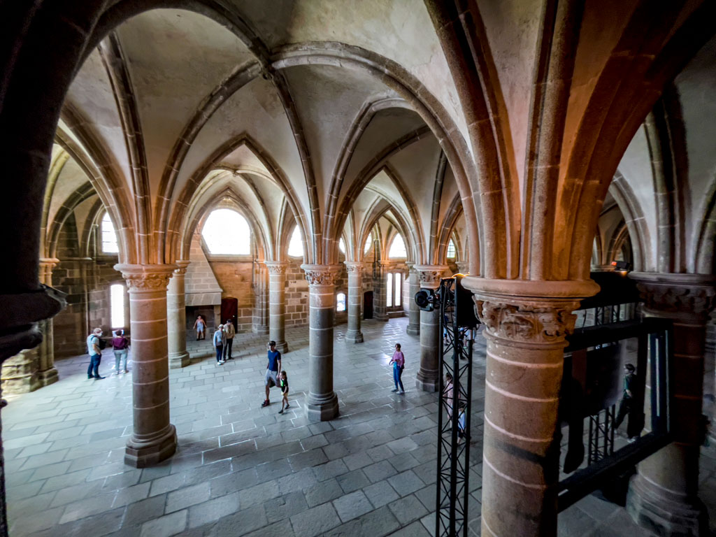 crypt mont saint michel abbey Normandy France - laugh travel eat