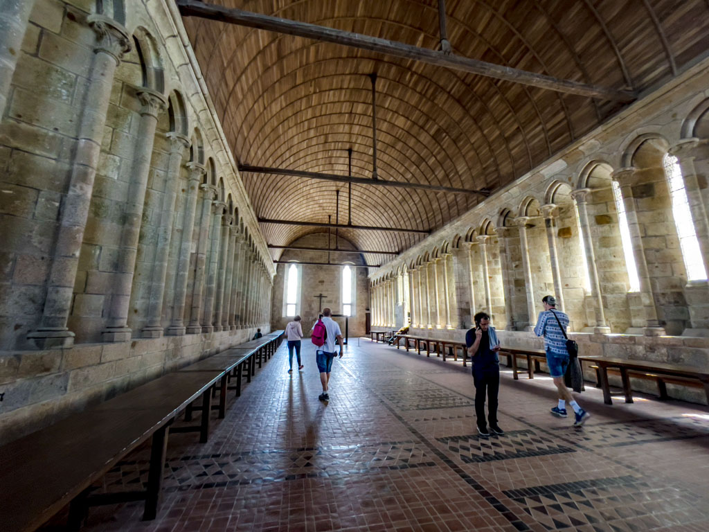 crypt mont saint michel abbey Normandy France - laugh travel eat