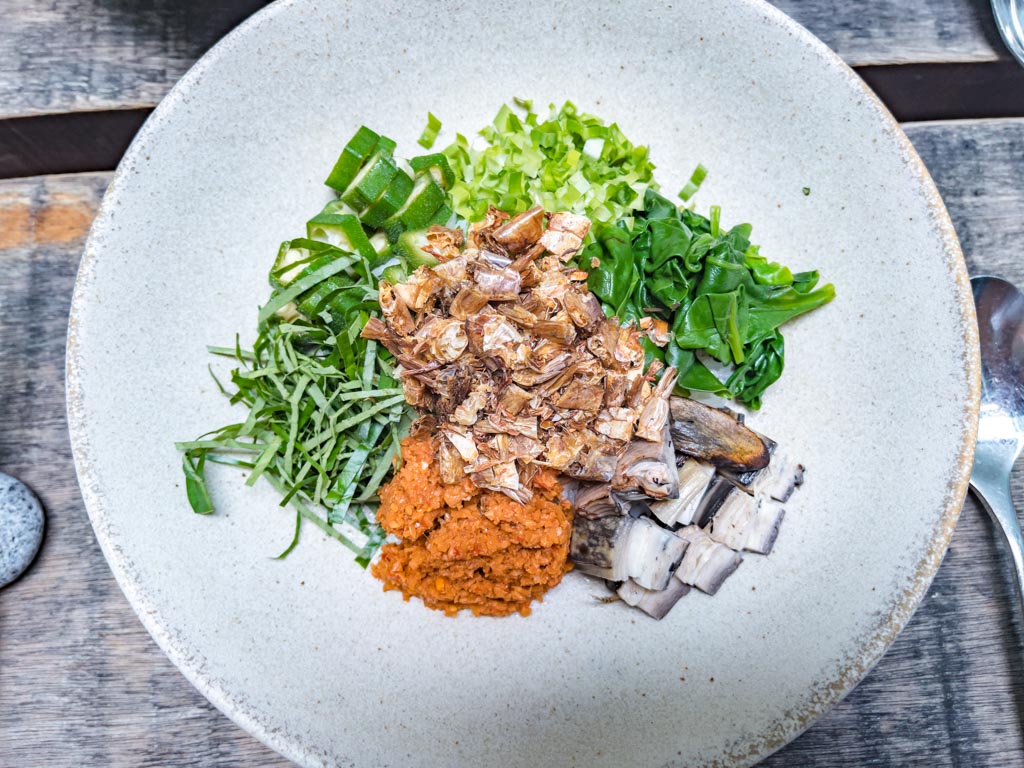 nasi ulam udang salai Choochau foodstore kuala lumpur Malaysia - laugh travel eat