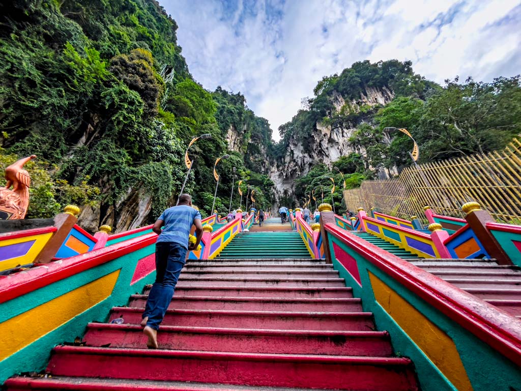 stairs to main cave batu cave kuala lumpur Malaysia - laugh travel eat