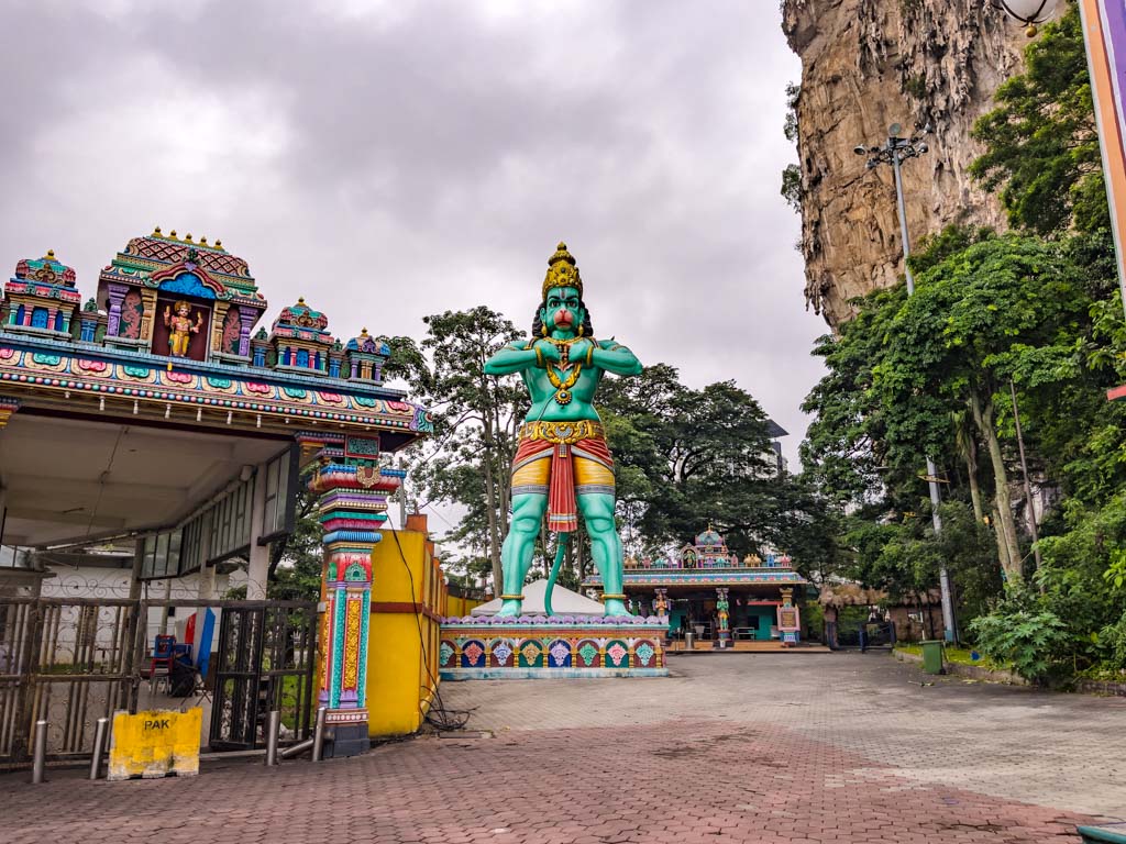 statue of Hanuman Ramayana Cave batu cave kuala lumpur Malaysia - laugh travel eat