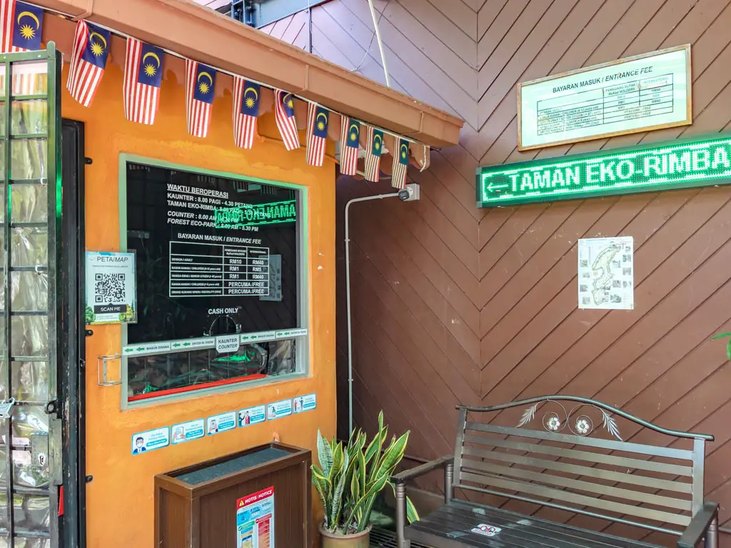 ticket booth KL Eco Forest Park kuala lumpur Malaysia - laugh travel eat