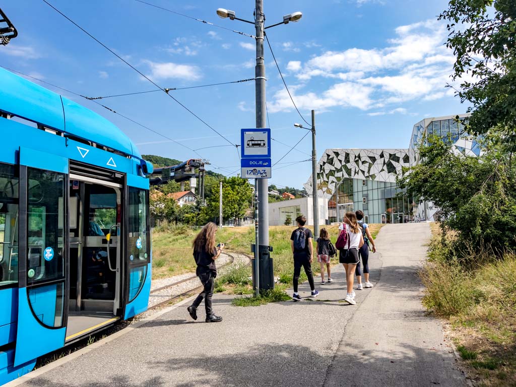 tram 14 and 15 to Sljeme Cable Car station zagreb croatia - laugh travel eat