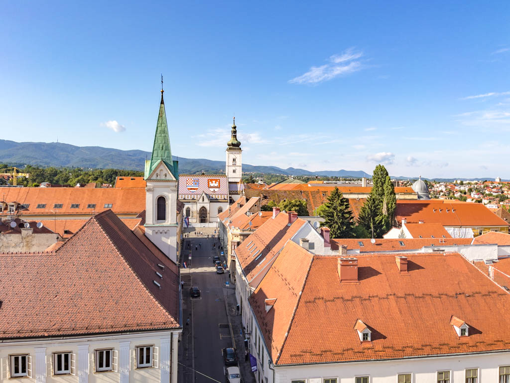 view from Zagreb 360 Obersrvation Deck tower zagreb croatia - laugh travel eat