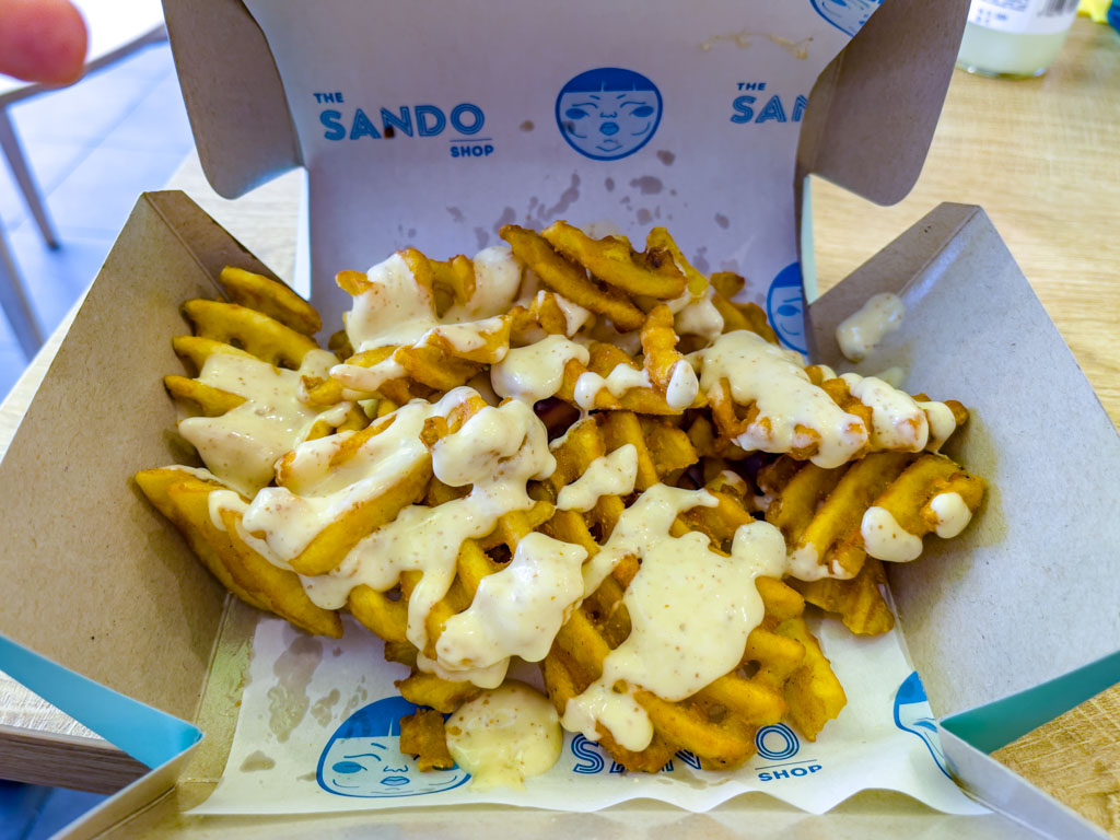 chicken katsu sandwich sando shop sofia bulgaria - laugh travel eat