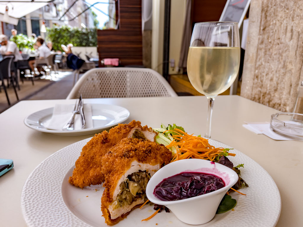 frocc and chicken Menza Étterem és Kávézó restaurant budapest hungary - laugh travel eat