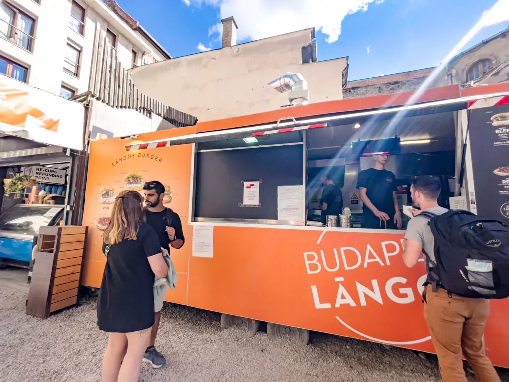 langos burger Karavan Budapest street food budapest hungary - laugh travel eat