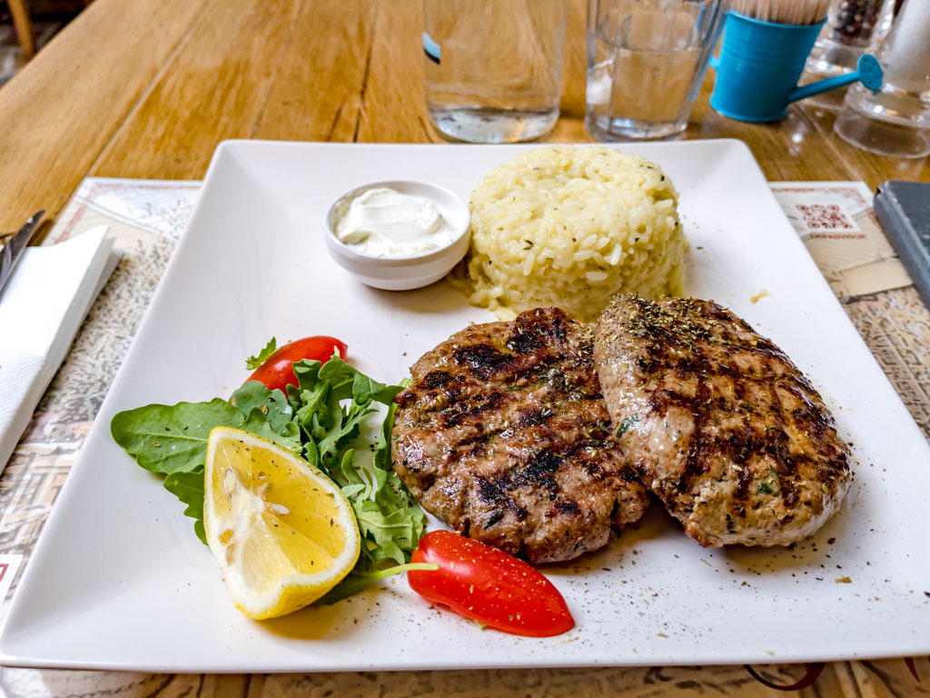 main meal mironi restaurant athens greece - laugh travel eat