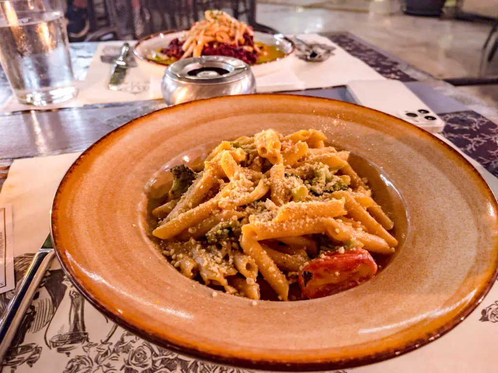pasta black duck restaurant athens greece - laugh travel eat