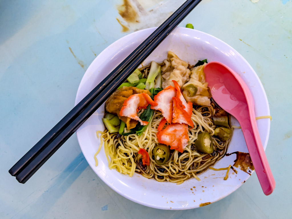 wanton mee Chulia Street Night Hawker Stalls penang malaysia - laugh travel eat
