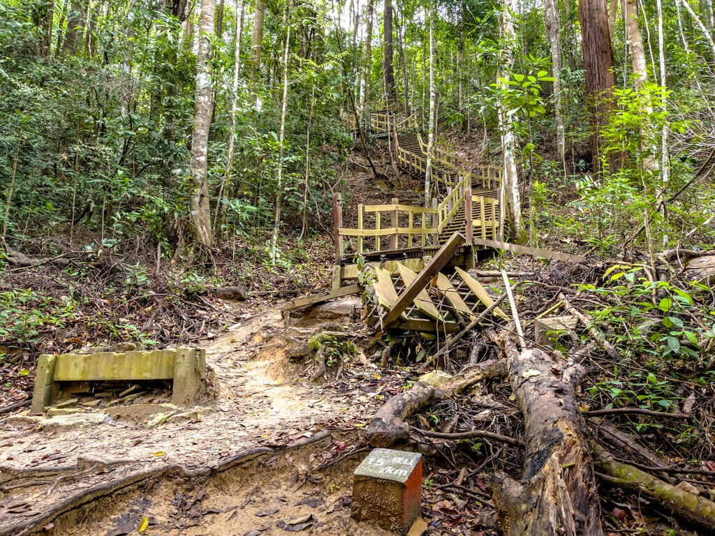 1.5km marker Dragon Crest Mountain Khao Ngon Nak Krabi thailand - laugh travel eat