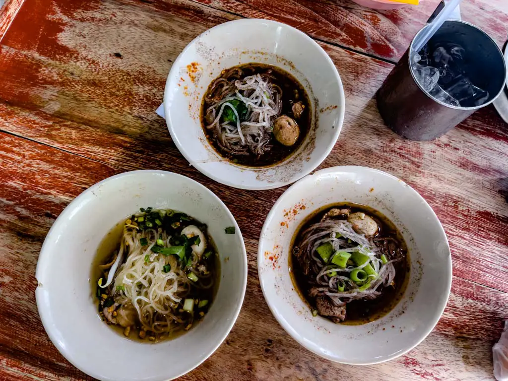 Boat Noodles Doy Kuay Teow Reua victoria monument bangkok thailand - laugh travel eat