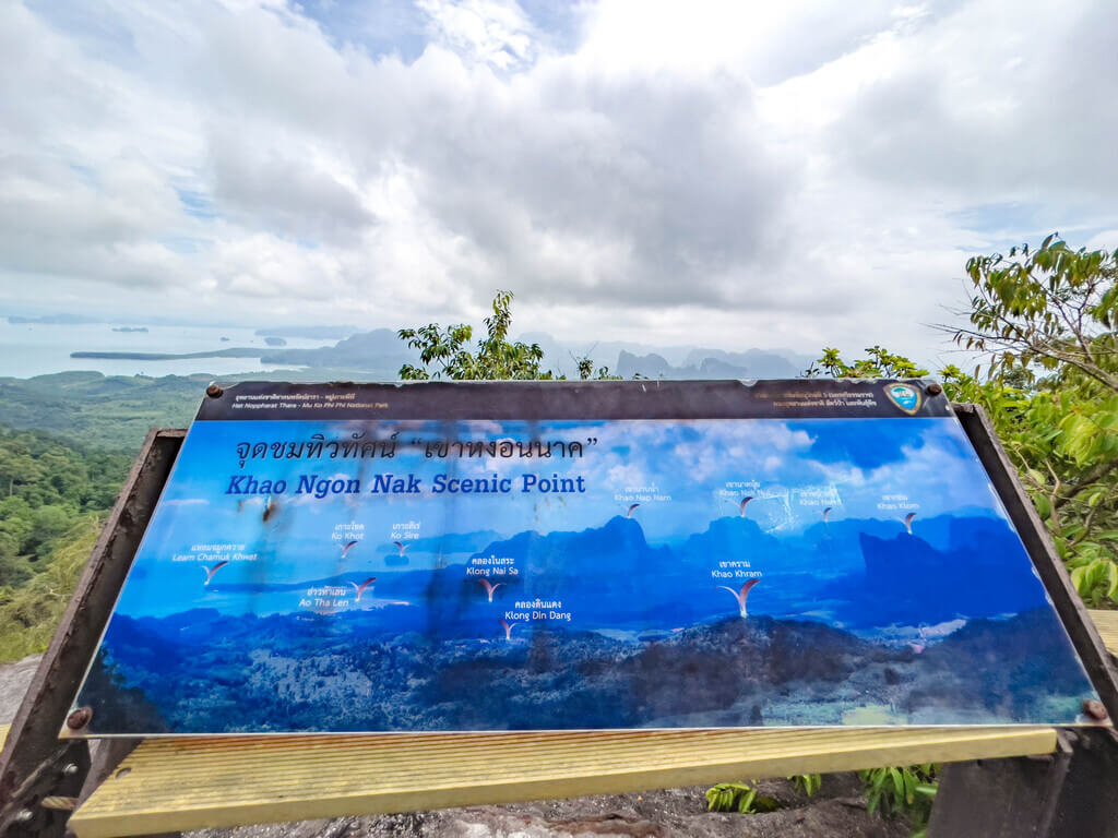 first proper viewpoint Dragon Crest Mountain Khao Ngon Nak Krabi thailand - laugh travel eat