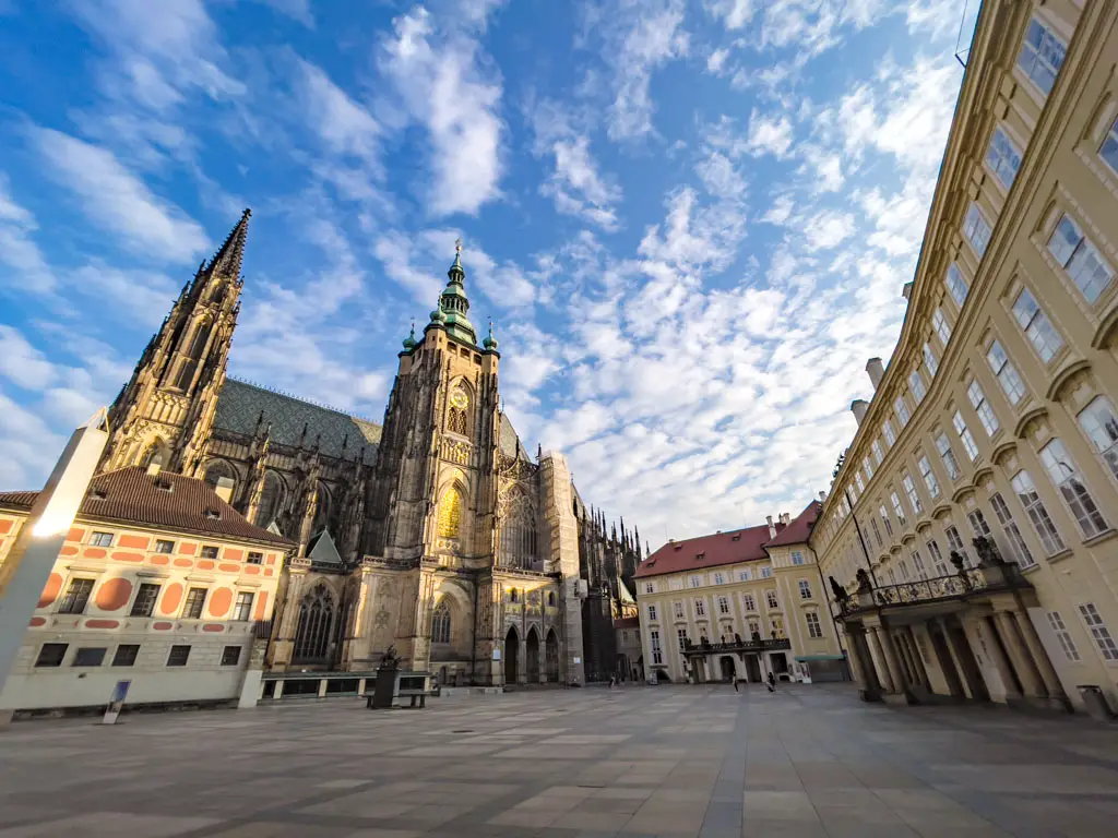 st vitus cathedral and new palace Prague Castle Prague Czech Republic - laugh travel eat