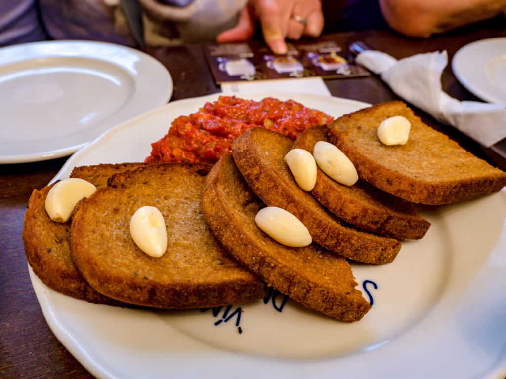 steak tartare beer hall Food tour in Prague Hungary - laugh travel eat