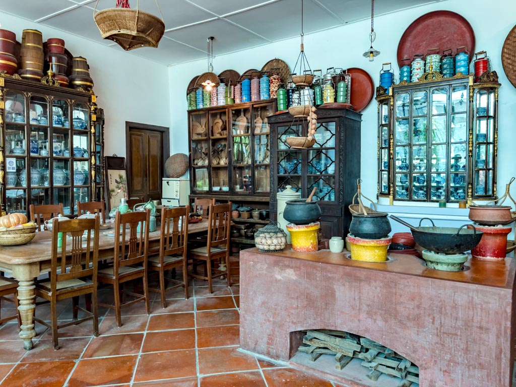traditional kitchen in nyonya household Pinang Peranakan Mansion penang malaysia - laugh travel eat