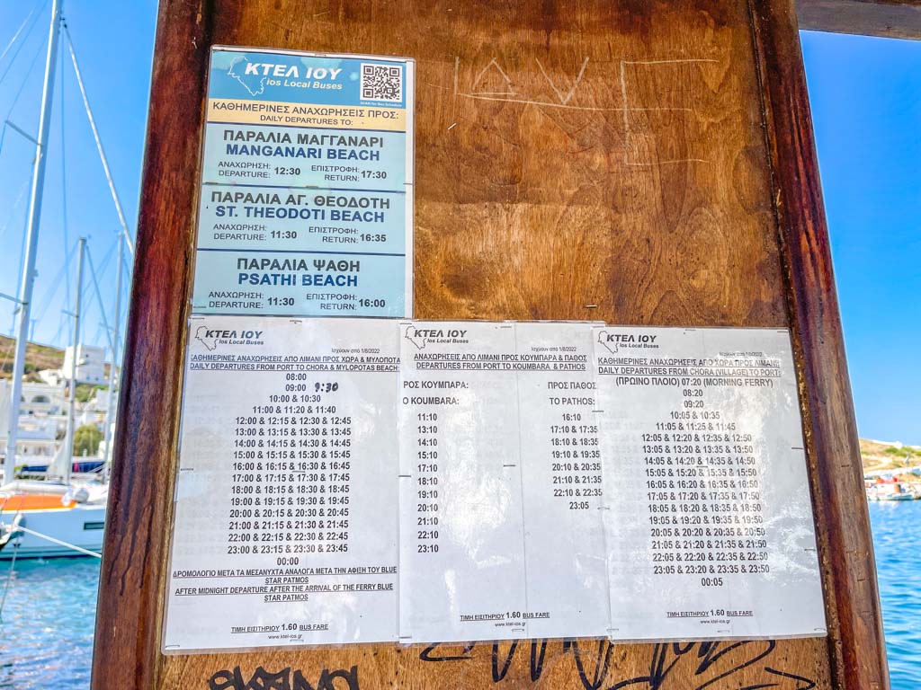2022 bus schedule port ios island greece - laugh travel eat