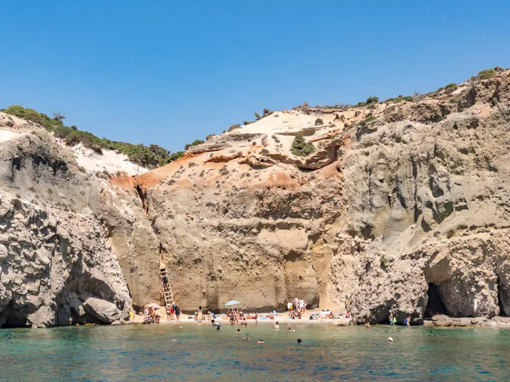 Tsigrado Beach milos greece - laugh travel eat