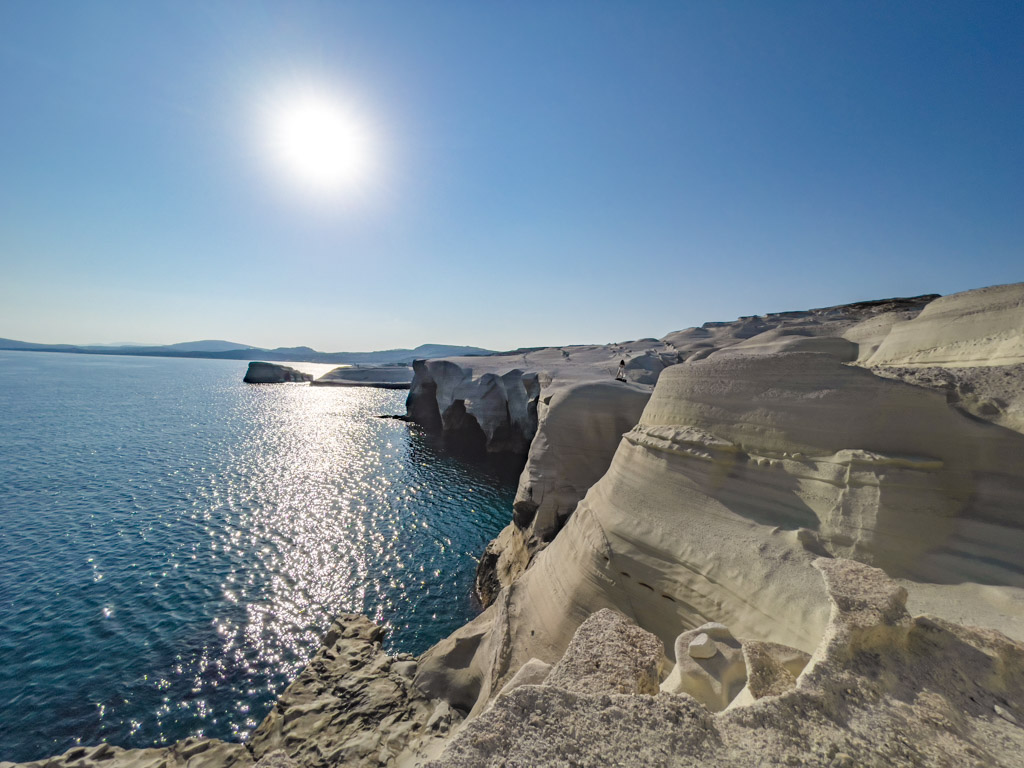 around sarakiniko beach milos greece - laugh travel eat