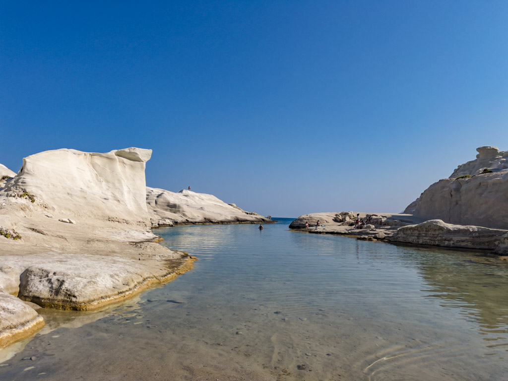 around sarakiniko beach milos greece - laugh travel eat
