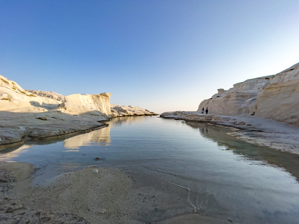 around sarakiniko beach milos greece - laugh travel eat