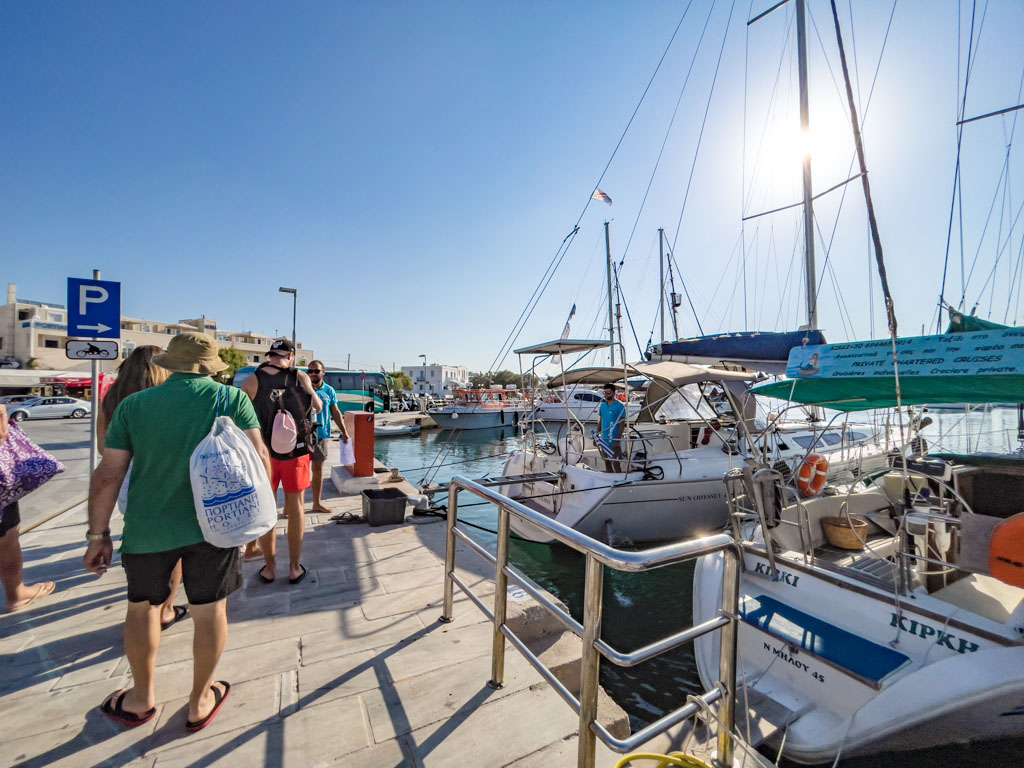 boat trip from adamas milos greece - laugh travel eat