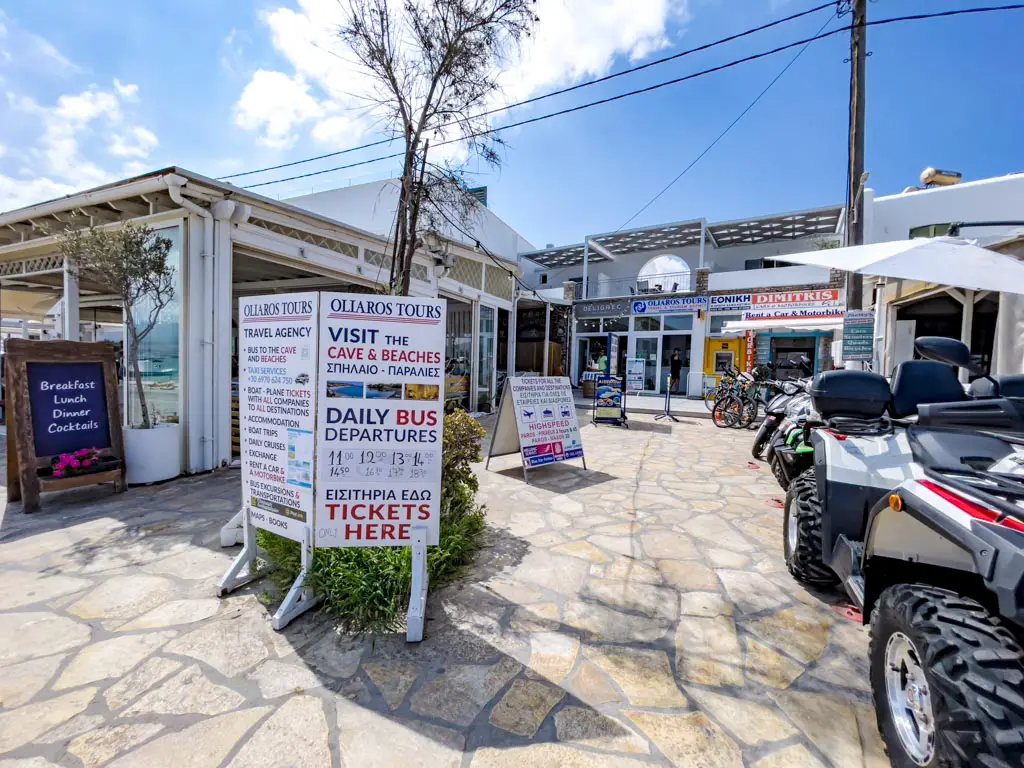 bus ticket chora antiparos greece - laugh travel eat