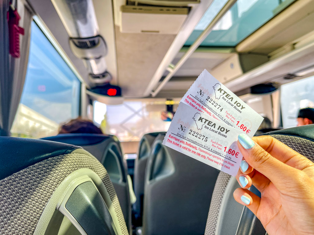 bus ticket ios island greece - laugh travel eat