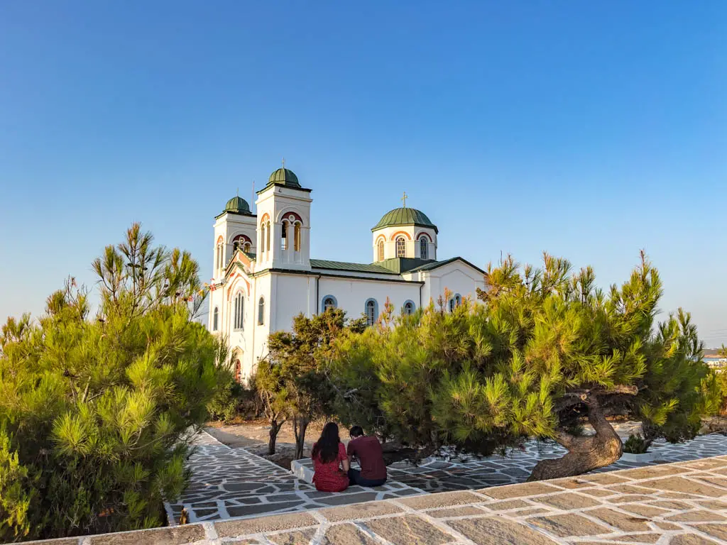 church at naoussa Paros greece - laugh travel eat