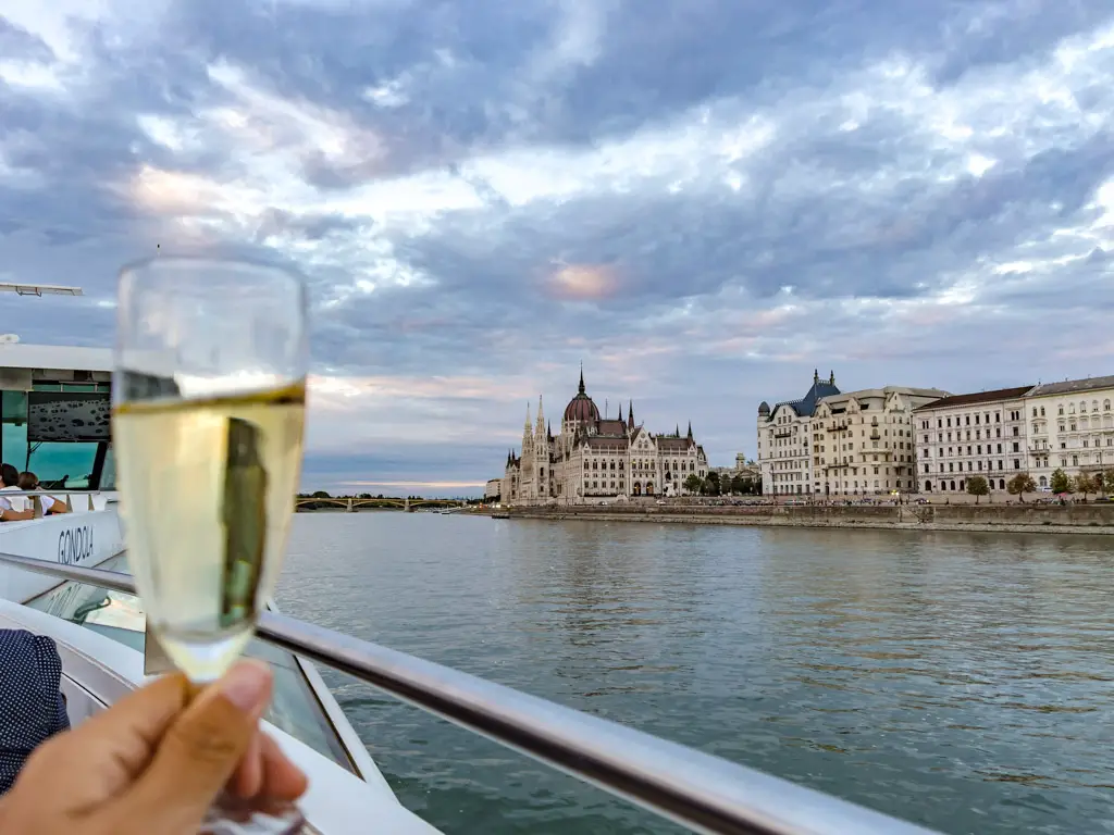 evening cruise on danube budapest hungary - laugh travel eat