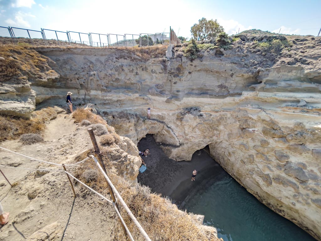 going down Papafragkas milos greece - laugh travel eat