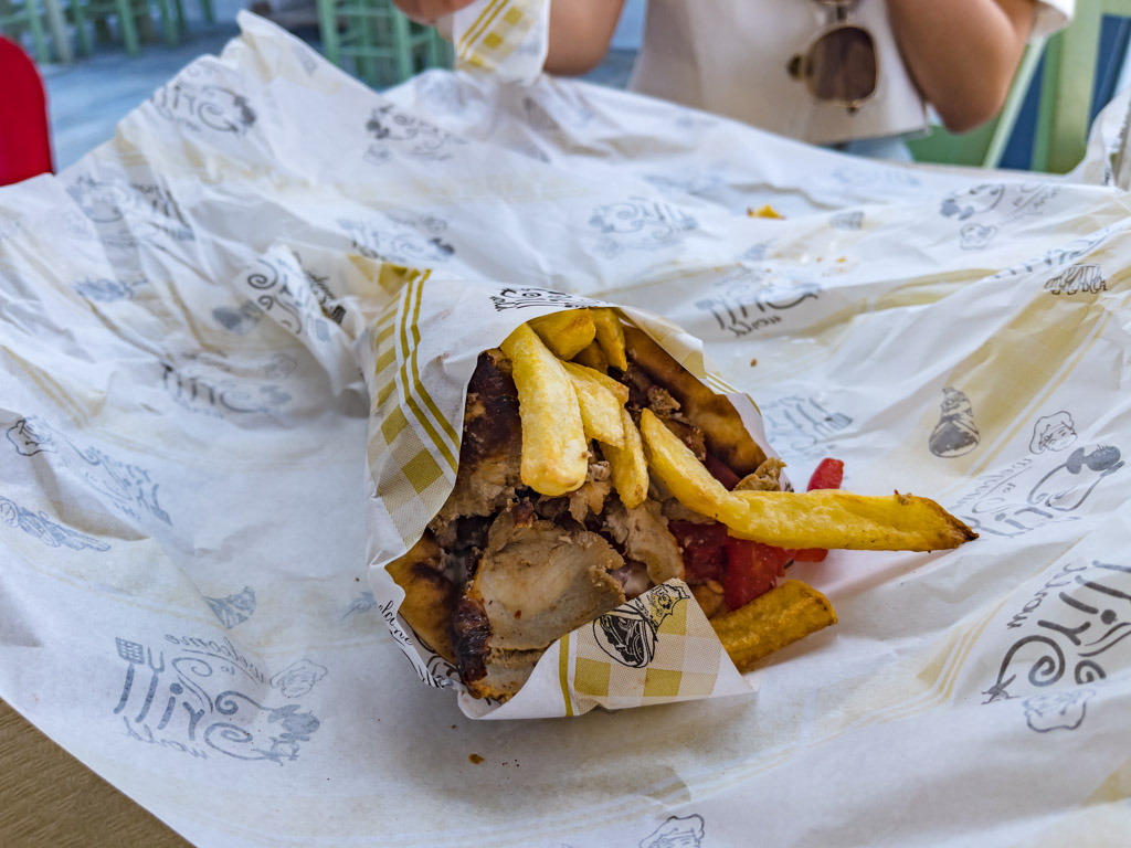 gyros of milos adamas milos greece - laugh travel eat