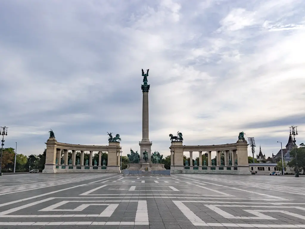 heroes' square millennial monument budapest hungary - laugh travel eat-3