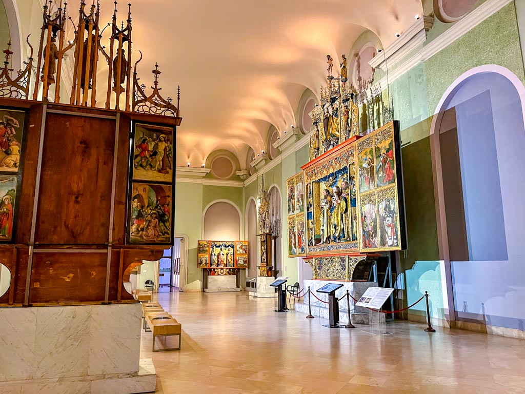 inside hungarian national gallery buda castle complex budapest hungary - laugh travel eat