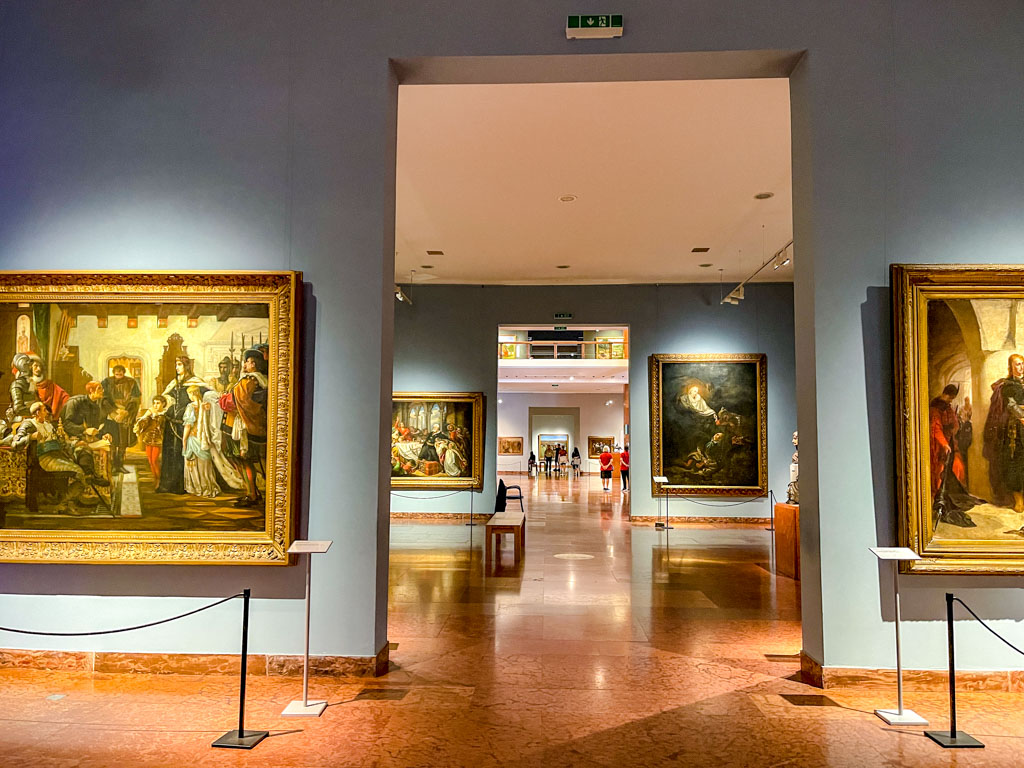 inside hungarian national gallery buda castle complex budapest hungary - laugh travel eat