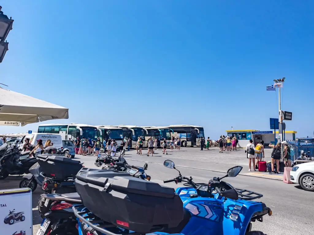 main bus station parikia Paros greece - laugh travel eat