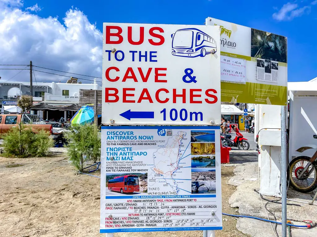 map and bus schedule antiparos greece - laugh travel eat