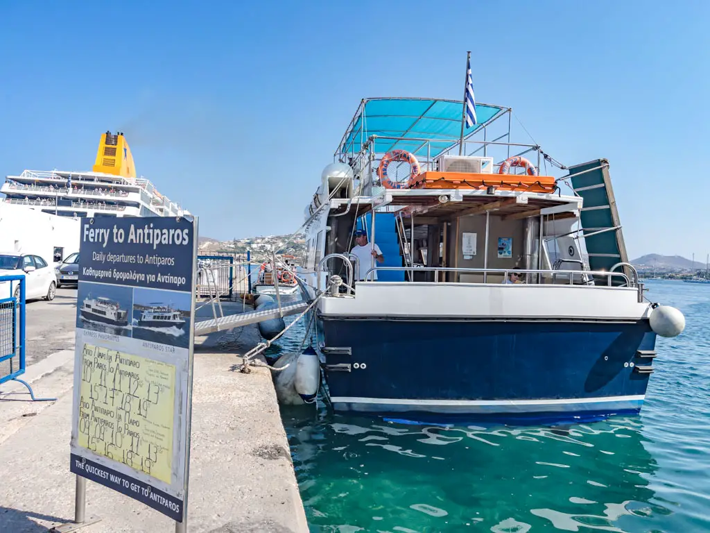 parikia paros antiparos ferry greece - laugh travel eat