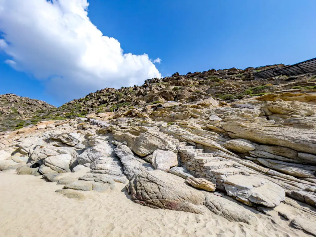 path up tripiti Beach ios island greece - laugh travel eat