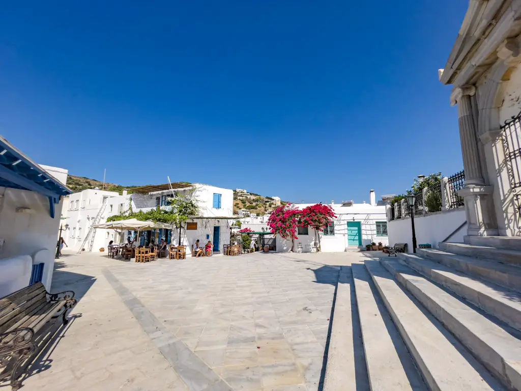 square lefkes Paros greece - laugh travel eat