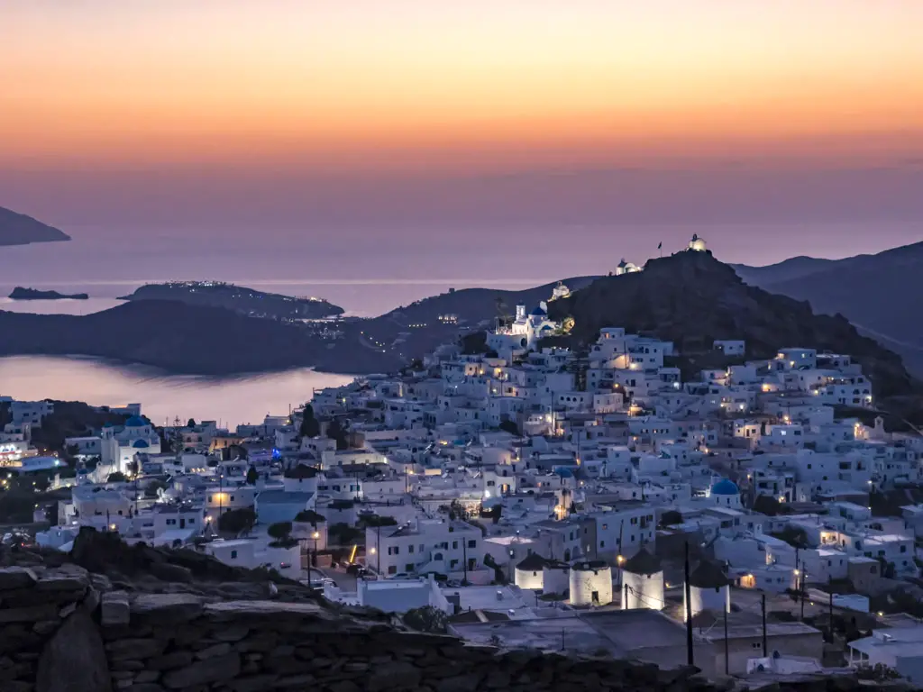 sunset by Odysseas Elytis Amphitheatre near chora village ios island greece - laugh travel eat-2