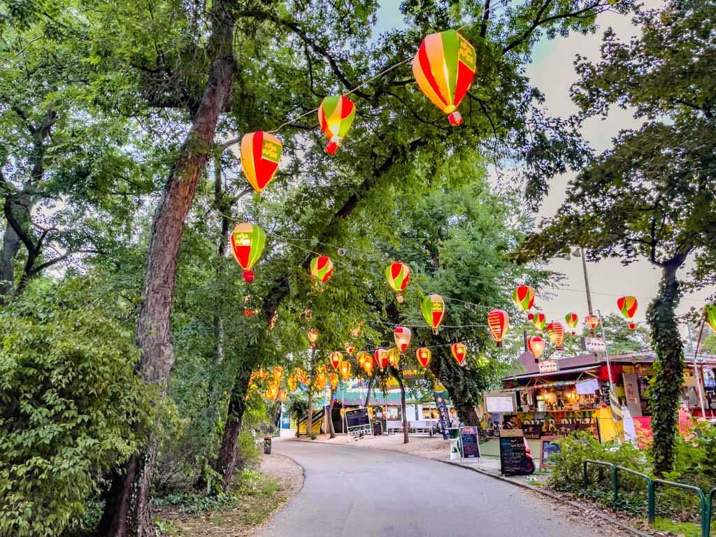 sunset margaret island budapest hungary - laugh travel eat